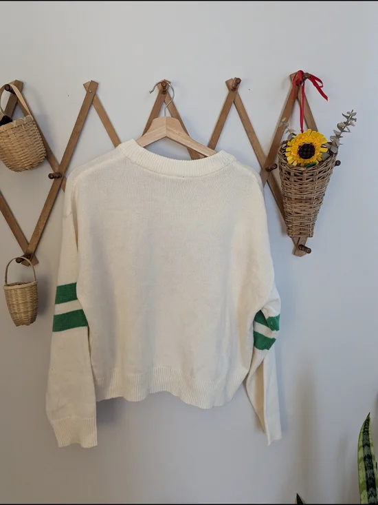 H&M Cream Ribbed Crewneck Sweater - Picture 5 of 5